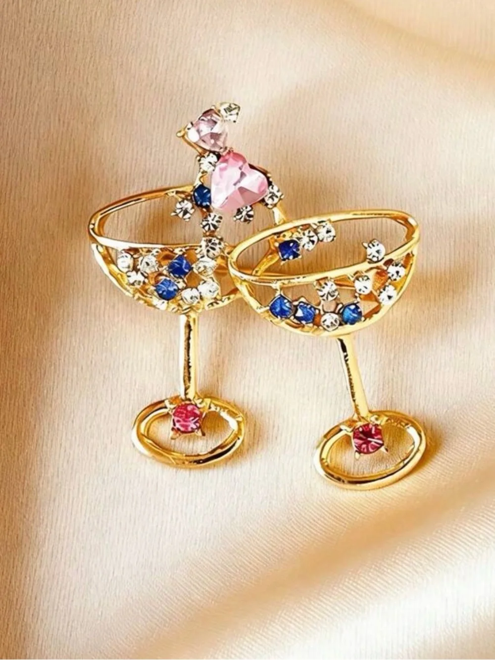 Cocktail Glass Brooches A1968